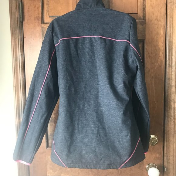 FILA Charcoal Gray w/Pink Trim Breast Cancer Awareness Zip-Up Jacket Large - Picture 8 of 14
